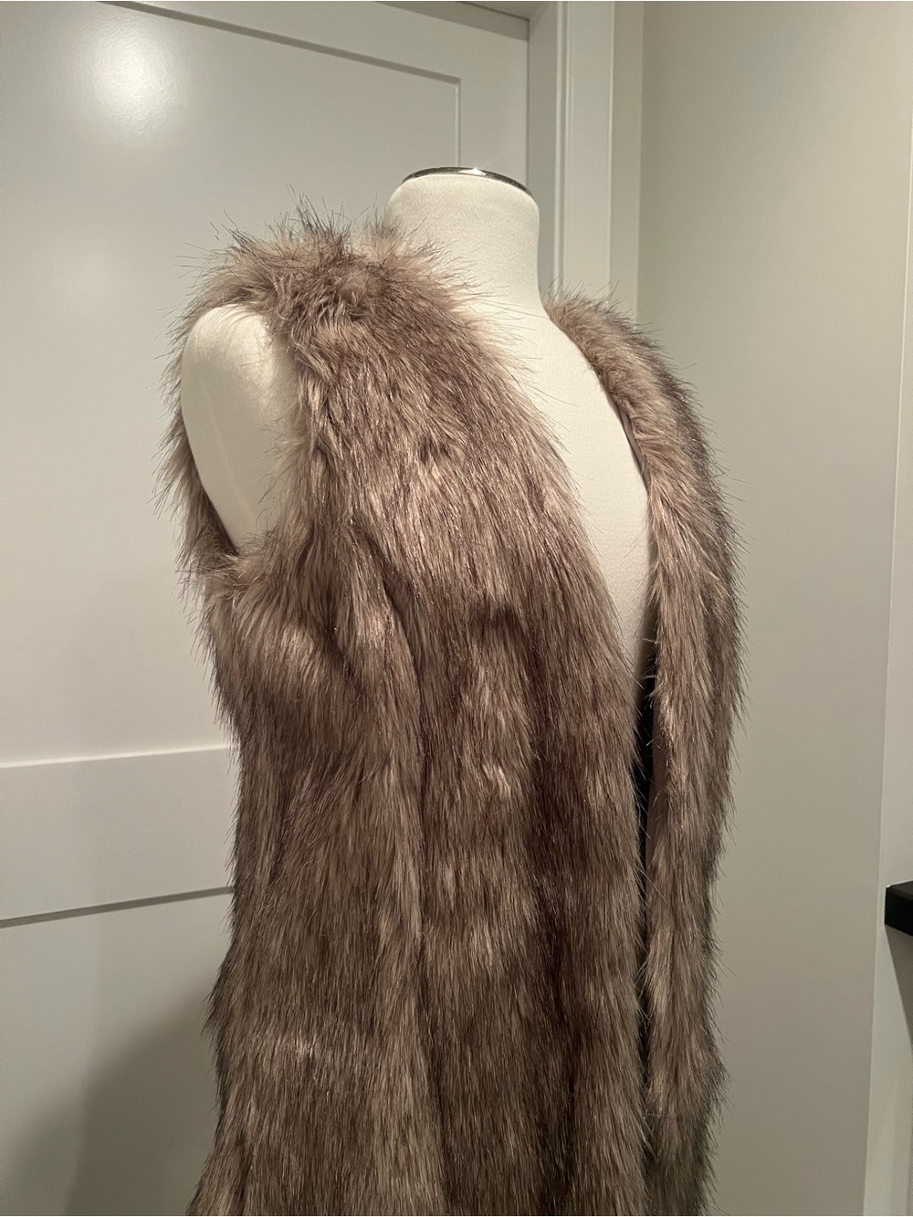 Taupe Faux Fur Vest